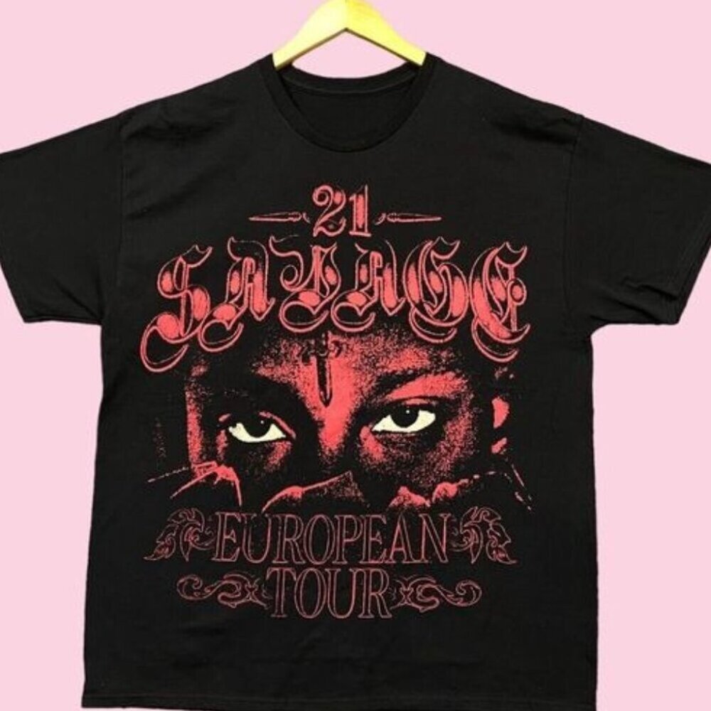21 Savage European Tour 2025 Dual Hip Hop Graphic Fan Unisex T-Shirt 73